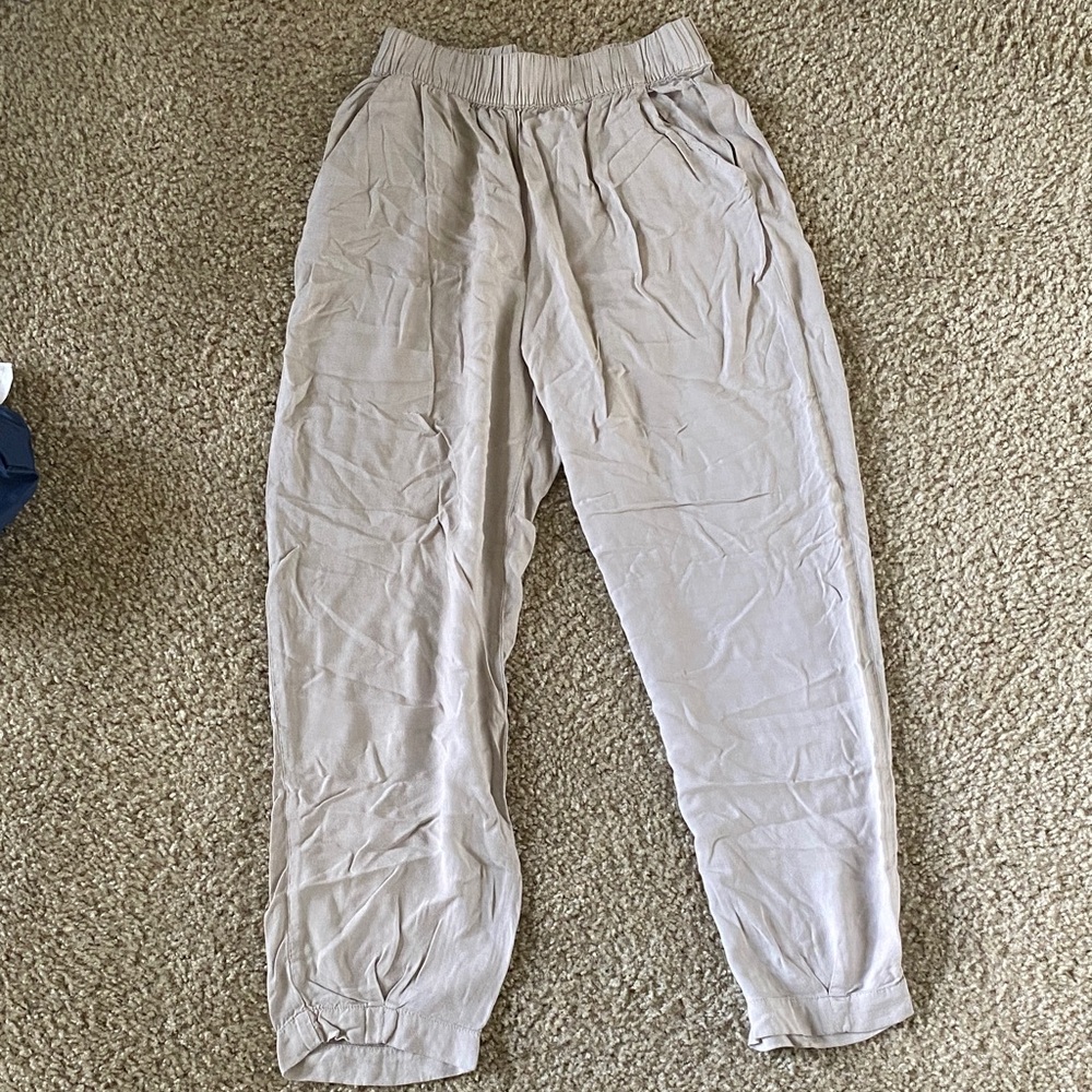H&M Light Gray Elastic Waist Pants